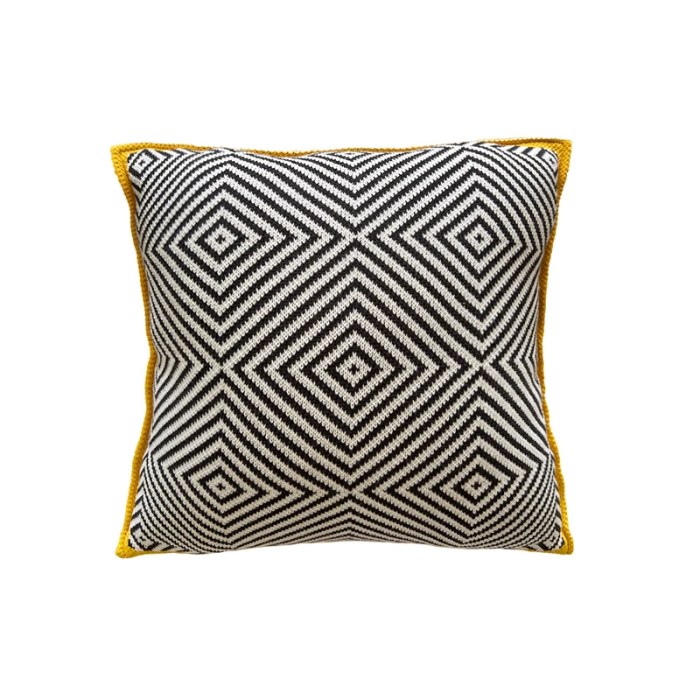 black geometric pillows knitting cushion case yellow border decorative pillow cover for sofa luxury living room home decoration Black Geometric Pillows Knitting Cushion Case Yellow Border Decorative Pillow Cover For Sofa Luxury Living Room Home Decoration 6