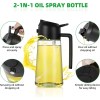 2in1 Oil Sprayer Glass Bottle for Cooking Anti-leakage Olive Oil Storage Bottle 3