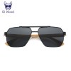 oi wood sunglasses for men women square metal uv protection Oi Wood Sunglasses For Men Women Square Metal UV Protection 4