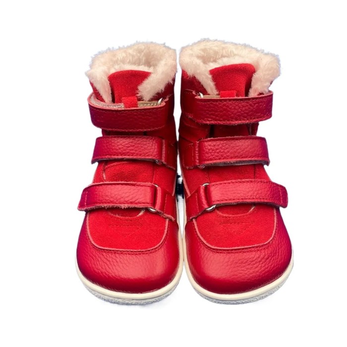 TipsieToes Barefoot Genuine Leather Baby Toddler Girl Boy Kids Fur Lined Boots 6