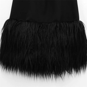 Zach women's buckleback Fur Little Black Dress 4