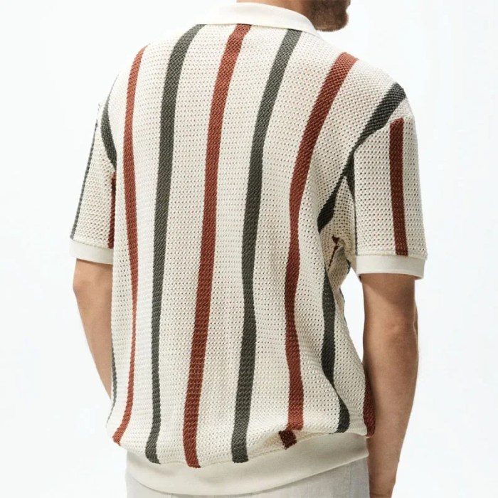 mens see through knit stripe shirt Men\s See-through Knit Stripe Shirt 6