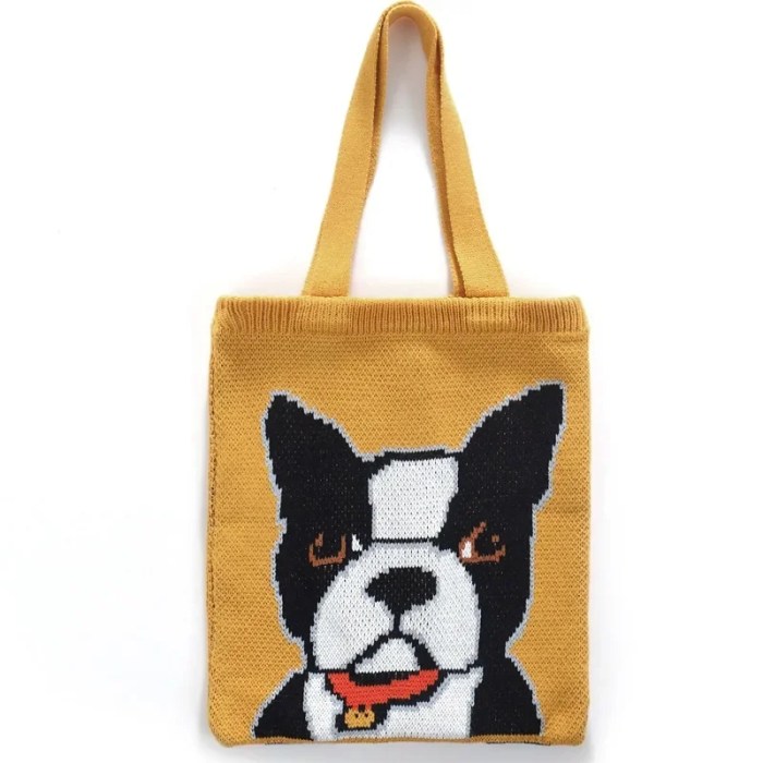frenchie knitted soft top handle shopper handbag Frenchie Knitted Soft Top-Handle Shopper Handbag