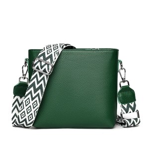 Square 100% Genuine Leather Shoulder Bag – Luxury Soft Cowhide Crossbody Bucket Tote for Women 4
