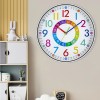 12 inch early childhood education wall clock – silent, battery powered, colourful 12-inch Early Childhood Education Wall Clock – Silent, Battery-Powered, Colourful 3
