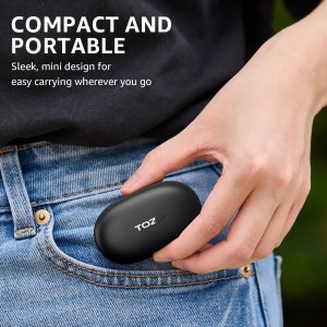 TOZO E1 Built in Mic Earbuds in ear Ergonomic Headsets Wireless Charging IPX6 Waterproof 32 EQs APP Support 5