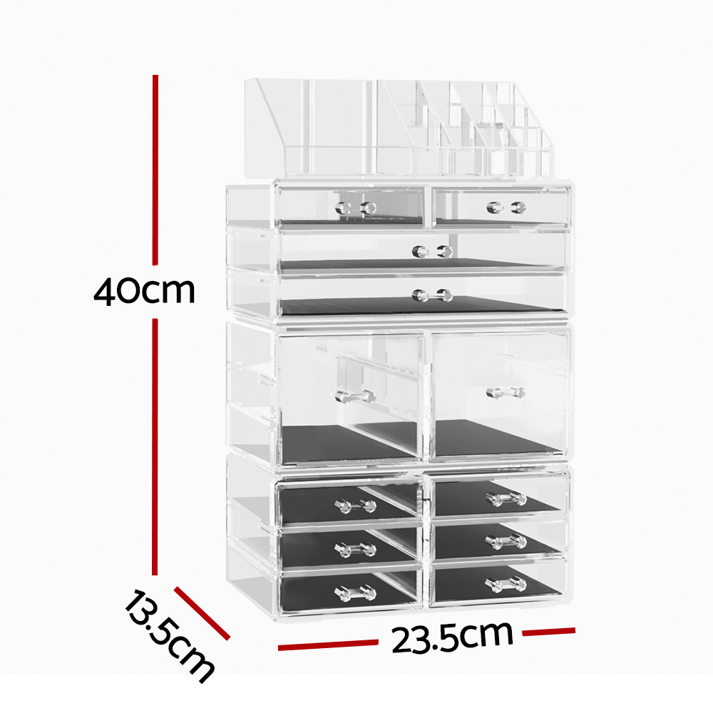 embellir makeup case acrylic cosmetic organizer storage box jewellery holder