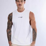 HARD HITTERS MEN'S CREW COTTON TANK WHITE X-LARGE