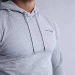 HARD HITTERS SLIM FIT TERRY HOODIE GREY X-LARGE