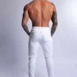 hard hitters slim fit terry joggers white x large HARD HITTERS SLIM FIT TERRY JOGGERS WHITE X-LARGE
