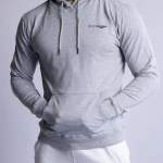 HARD HITTERS SLIM FIT TERRY HOODIE GREY X-LARGE