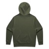 men's relax hoodie khaki back