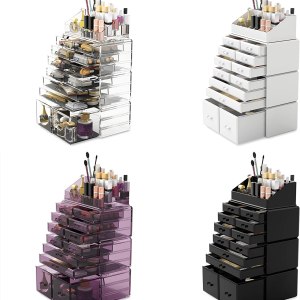 makeup cosmetic organizer storage with 12 drawers display boxes (black) makeup cosmetic organizer storage with 12 drawers display boxes (black)