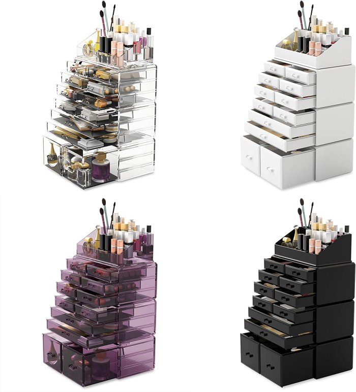 makeup cosmetic organizer storage with 12 drawers display boxes (black) makeup cosmetic organizer storage with 12 drawers display boxes (black)