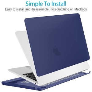 15 inch air 2023 macbook air matte case a2941 m2 chip hard shell case keyboard cover blue