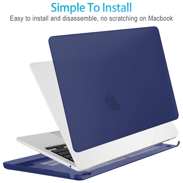 15 inch air 2023 macbook air matte case a2941 m2 chip hard shell case keyboard cover blue