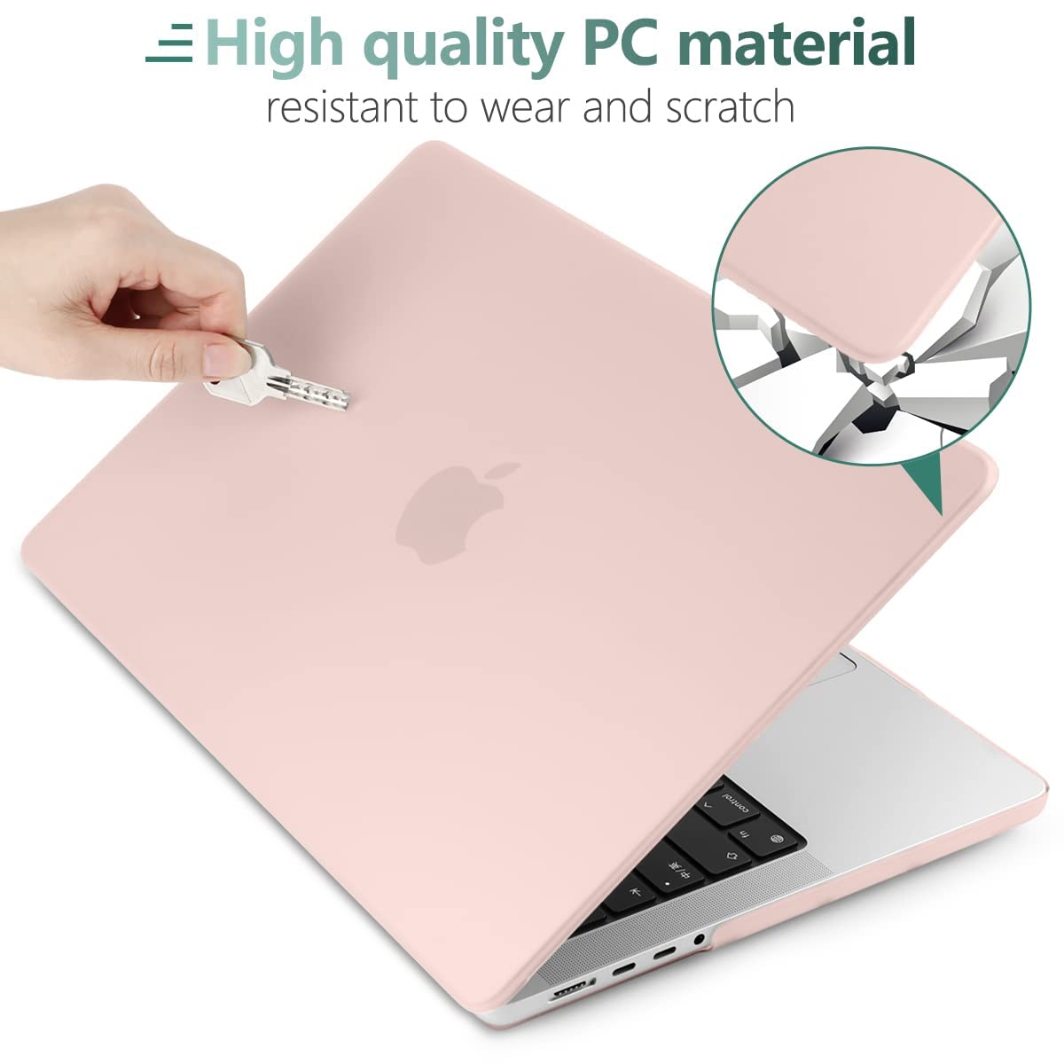 suitable for macbook pro 16 inch case 2023 2022 2021 m2 a2780 a2485 m1 pro/max hard shell case keyboard cover sold pink