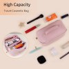large travel cosmetic bag portable make up makeup bag waterproof pu leather storage pink