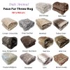 dale animal faux fur throw rug 127 x 152 cm brown wombat dale animal faux fur throw rug 127 x 152 cm brown wombat