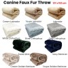 canine faux fur throw rug 127 x 152 cm labrador