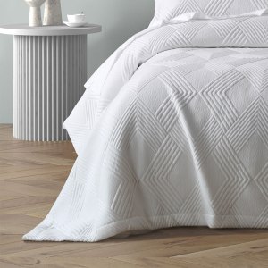 bianca cassiano white polyester jacquard coverlet set single/double bianca cassiano white polyester jacquard coverlet set single/double