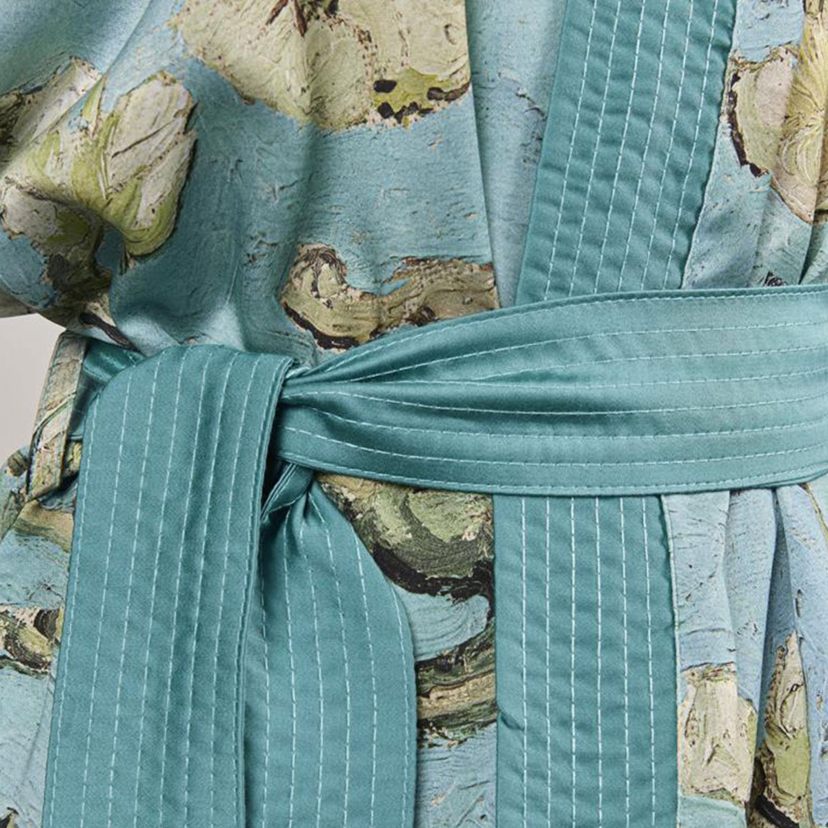bedding house van gogh almond blossom blue kimono bath robe large/extra large bedding house van gogh almond blossom blue kimono bath robe large/extra large