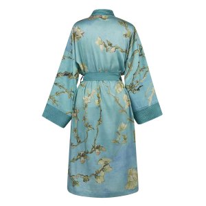 bedding house van gogh almond blossom blue kimono bath robe large/extra large bedding house van gogh almond blossom blue kimono bath robe large/extra large
