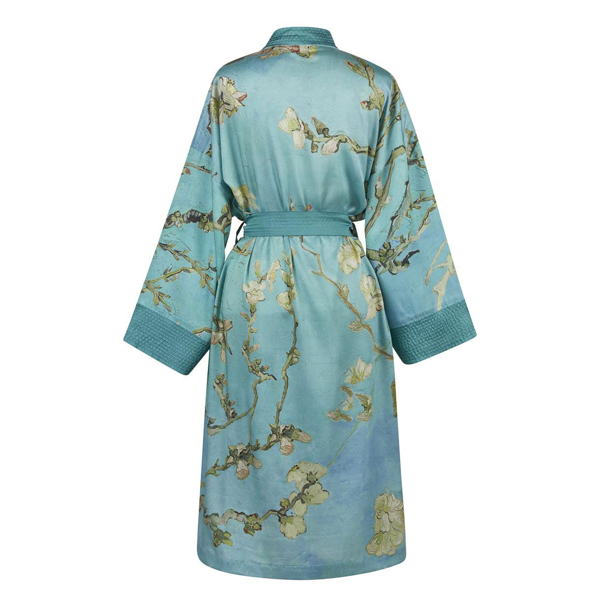bedding house van gogh almond blossom blue kimono bath robe large/extra large bedding house van gogh almond blossom blue kimono bath robe large/extra large