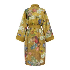 bedding house van gogh partout des fleurs gold kimono bath robe small/medium