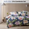 accessorize bella blue floral 3 piece comforter set double accessorize bella blue floral 3 piece comforter set double