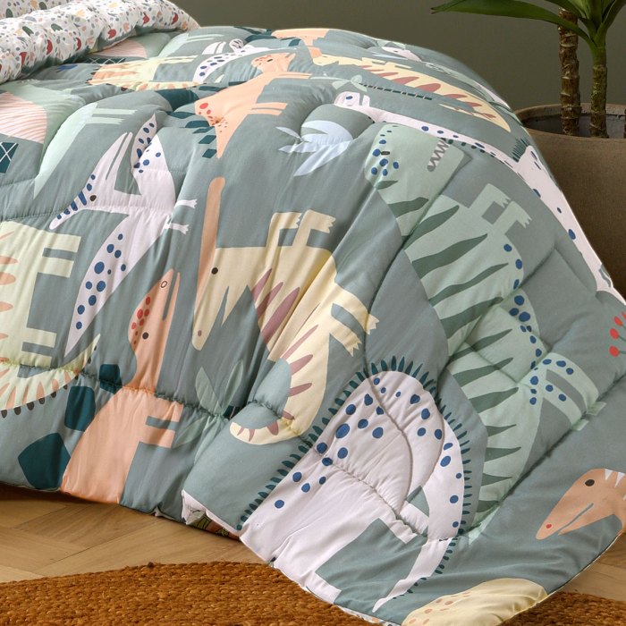 happy kids dino mania green 2 piece comforter set single happy kids dino mania green 2 piece comforter set single