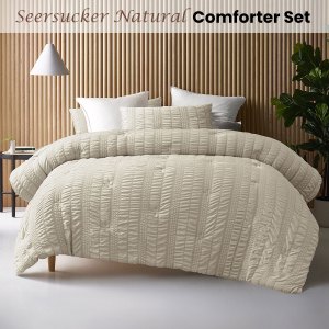 accessorize seersucker natural 3 piece comforter set queen accessorize seersucker natural 3 piece comforter set queen