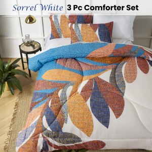 accessorize sorrel white foliage 3 piece comforter set double accessorize sorrel white foliage 3 piece comforter set double