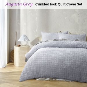 accessorize augusta grey ruched quilt cover set double accessorize augusta grey ruched quilt cover set double