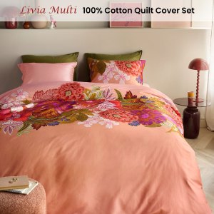 oilily livia multi cotton floral quilt cover set queen oilily livia multi cotton floral quilt cover set queen