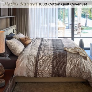 bedding house mathis natural cotton quilt cover set queen