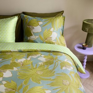 oilily melodi green cotton floral quilt cover set queen oilily melodi green cotton floral quilt cover set queen
