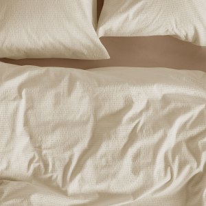 bedding house summer sand seersucker cotton quilt cover set queen