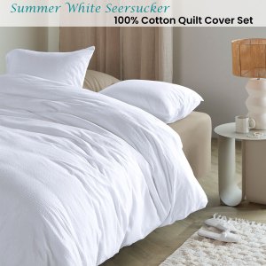 bedding house summer white seersucker cotton quilt cover set queen