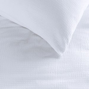 bedding house summer white seersucker cotton quilt cover set queen