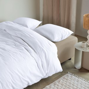 bedding house summer white seersucker cotton quilt cover set queen