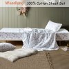 happy kids woodland white cotton sheet set single happy kids woodland white cotton sheet set single