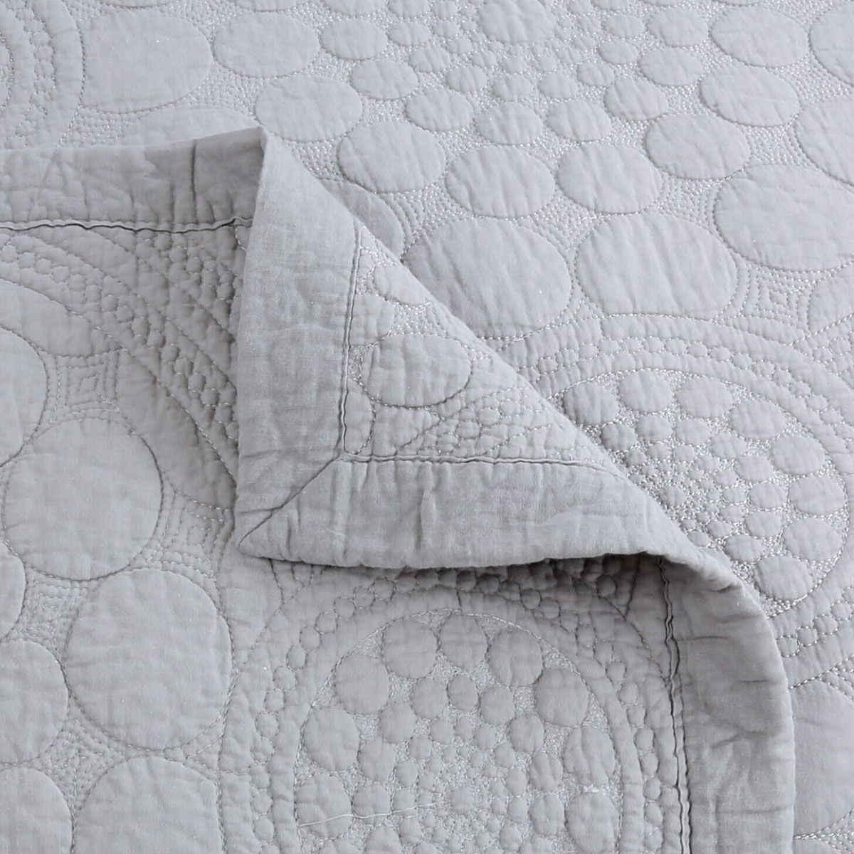 100% cotton lightly quilted coverlet set unity silver queen