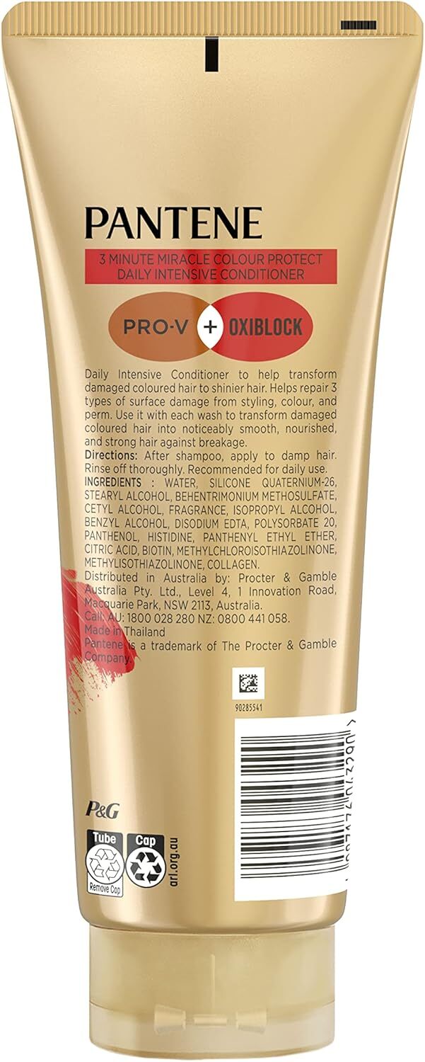 pantene 3 minute miracle colour protection deep conditionining treatment for coloured hair, 400ml