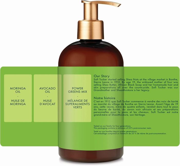shea moisture moringa & avocado power greens conditioner 384ml