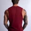hard hitters men's crew cotton tank burgandy x large
