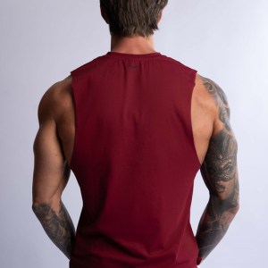hard hitters men's crew cotton tank burgandy x large