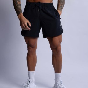 hard hitters men's pro tech performance shorts black x large