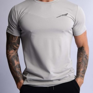 hard hitters slim fit cotton tee silver blue x large