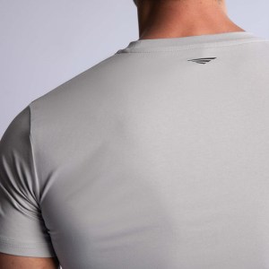 hard hitters slim fit cotton tee silver blue x large